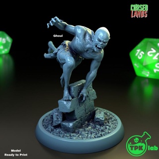 ghoul tpk lab creature dragons dungeons miniatures monster rpg undead zombie miniature evil tabletop d&d ttrpg 3d print model - Mito3D