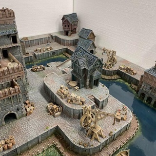 Ankrabourg döndü duvar Ayarlamak 3dlayeredscenery masaüstü 3D yazdırılabilir arazi fantezi Ortaçağa ait Warhammer Zindanlar Ejderhalar dnd manzara liman Mordheim 3d print model - Mito3D