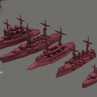 blight seas fleet - core ships elizabeth little Tabletop Characters & Creatures Sci-Fi Universe Vehicles Machines collection cruiser gaming ship vehicle wargaming miniature destroyer wargame battleship warship naval battlecruiser blightseasfleet armouredcruiser 1 2000 lightcruiser 3d print model - Mito3D