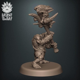 feral maw tribe gnob 3 smasher ardent dwarf studio Tabletop Characters & Creatures Fantasy Universe goblin miniature wargame dnd ageofsigmar aos git supported presup gnoblar runt 3d print model - Mito3D