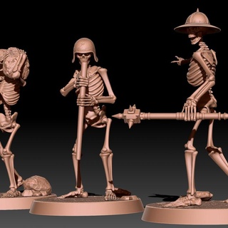 skeletons catapult crew postmortemnihiliest Tabletop Characters & Creatures Fantasy Universe battle fantasy skeleton undead warhammer tabletop wargame wh 3d print model - Mito3D