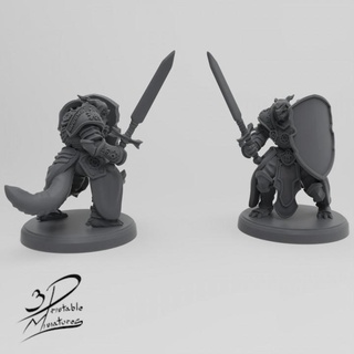 dragonborn paladin miniatures Tabletop Characters & Creatures Fantasy Universe dragon dragons dungeons fighter rpg shield sword warrior dungeon d&d figher trpg 3d print model - Mito3D