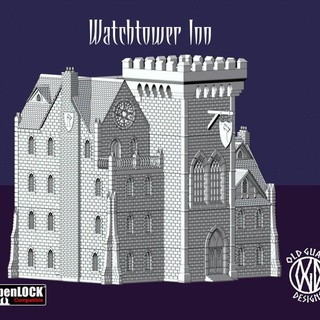 Wachturm Gasthaus Deluxe Innere Komplett tim Shea Tischplatte 3D druckbar Terrain Fantasie 25mm 3d print model - Mito3D