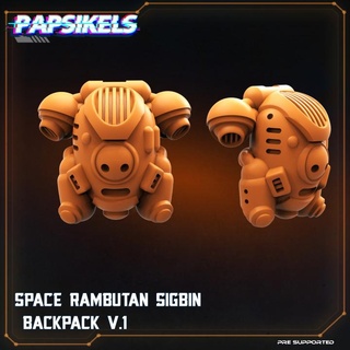 space rambutan sigbin backpack v1 papsikels miniatures Tabletop Characters & Creatures Sci-Fi Universe accessories dwarfs 3d print model - Mito3D