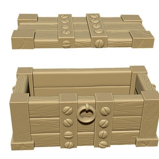 chest miniaturescraze  Tabletop 3D Printable Terrain Fantasy Terrain dragons dungeons rpg chest dnd  3d print model - Mito3D