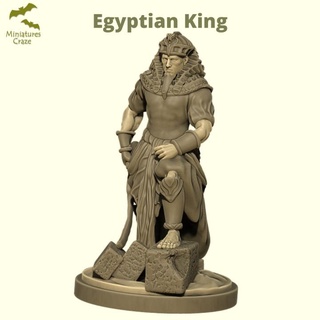 Unterstützung ägyptisch König Miniaturscraze Tischplatte Zeichen Kreaturen Fantasie Universum Drachen Dungeons freie dnd 3d print model - Mito3D