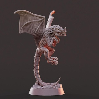 Drago volare thesurrealfactory tavolo personaggi creature fantasia universo creatura alato 3d print model - Mito3D