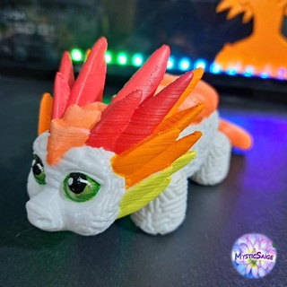 Somon Suşi rulo mafsallı mistik oyuncaklar oyunlar yaratık Şirin Dinozor Ejderha fantezi Gıda oyuncak esnek eklemli baskı yeri kıpır destek yok Asain rulosu 3d print model - Mito3D
