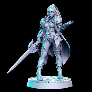 ainara guard officer - 32mm dnd rn estudio Tabletop Characters & Creatures Fantasy Universe rpg woman grande 3d print model - Mito3D
