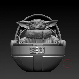 Baby Yoda Ring Box siehe Kunst Ventilator Zuhause Haus Garten Haushaltswaren Ornamente Mandalorianer Remix Gelb bestellen 3d print model - Mito3D