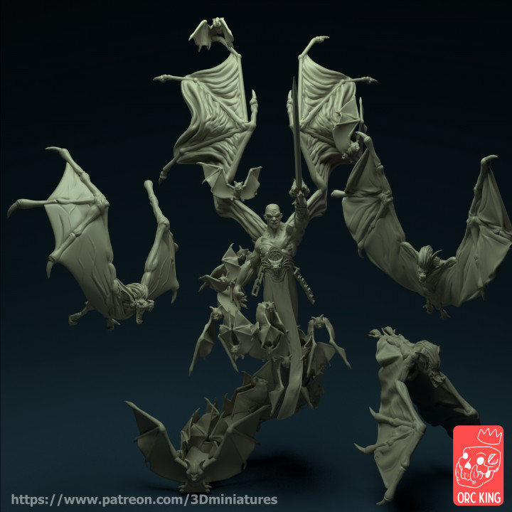 vampire lord orc king studio Tabletop Characters & Creatures Fantasy Universe leader hq counts vampirecounts 3D print model - Mito3D