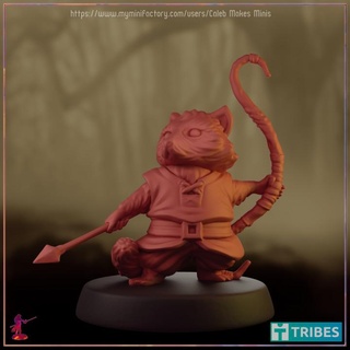 ranger pre-supported trash pandas series 2022 caleb makes minis Tabletop Characters & Creatures Fantasy Universe animal archer arrow cute dragons dungeons roleplay rpg hunter bow dungeonsanddragons tabletop raccoon dnd rodent furry pathfinder ttrpg 5e familiar 3d print model - Mito3D