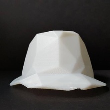 poli chapéu moda acessórios lowpoly 3d print model - Mito3D
