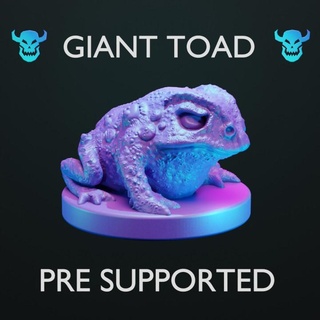 giant toad - pre supported tom's twisted tavern  Tabletop Tabletop Characters & Creatures Fantasy Universe Tabletop Tabletop Characters & Creatures beast fantasy giant lion companion miniature tabletop frog summon toad jaws pond frost gloomhaven 5e swamp ally frosthaven gloom  3d print model - Mito3D