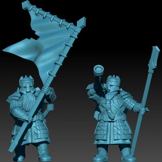 kzkminis - stonehand banner horn Tabletop Characters & Creatures Fantasy Universe lotr dwarf esdla mesbg 3d print model - Mito3D