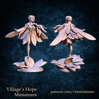 giglio Fata miniature villaggio speranza tavolo personaggi creature fantasia universo fiore rpg miniatura minis dnd ttrpg trpg 3d print model - Mito3D