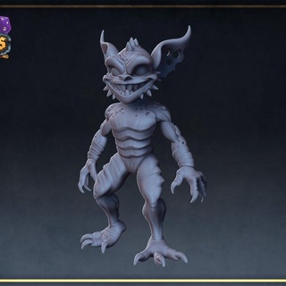 gremblin roleplaying & miniatures Tabletop Characters Creatures Fantasy Universe rpg little miniature evil tabletop guy chaos dnd presupported 3d print model - Mito3D