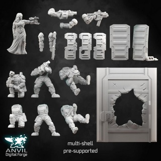 republic commandos booster pack anvil industry ltd Tabletop Characters & Creatures Sci-Fi Universe shield forces special afterlife regiments special-forces pcr 3d print model - Mito3D