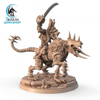 prisa teniente lobo ratas signum taller bestia mazmorras fantasía miniaturas espada guerrero mesa jinete skaven tribu ttrpg gente rata presupuesto 3d print model - Mito3D