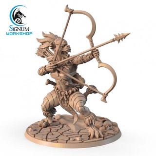 ntanda savannah archer signum workshop dungeons fantasy miniatures tabletop ranger scout beastman tribe ttrpg gnoll presupported 3d print model - Mito3D