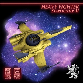 heavy fighter - starfighter ii 2nd dynasty Tabletop Characters & Creatures Sci-Fi Universe Vehicles Machines sci-fi star war miniature scifi starship openlock danger 3d print model - Mito3D