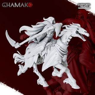esqueleto cavalaria 3 ghamak tampo mesa personagens criaturas fantasia universo dragões masmorras fantasma guerra martelo cavalo miniatura dnd assombro descobridor espectro wh Nighthaunt 3d print model - Mito3D