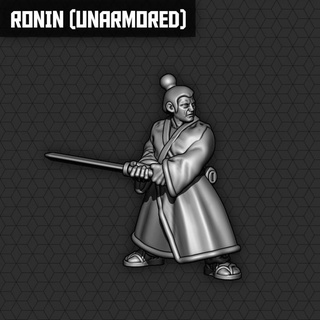 Ronin armadura unidades smol miniaturas tampo mesa personagens criaturas fantasia universo jogos guerra katana samurai 3d print model - Mito3D