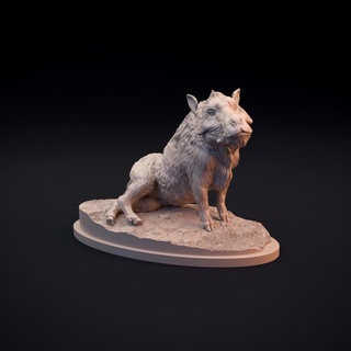 daeodon cehennem domuz dayanma dino köpek masaüstü karakterler yaratıklar fantezi Evren hayvan canavar yaratık şekil gerçekçi heykel minyatür yırtıcı tarih öncesi dnd nesli tükenmiş Miyosen entelodont domuzu oligosen 3d print model - Mito3D