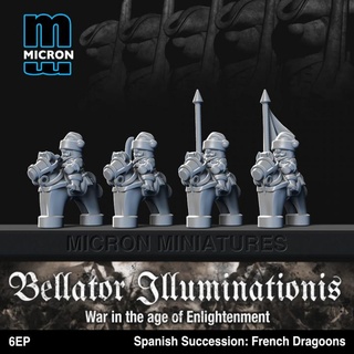 spagnolo successione francese dragoni micron miniature tavolo personaggi creature storico universo 6mm ssw 3d print model - Mito3D