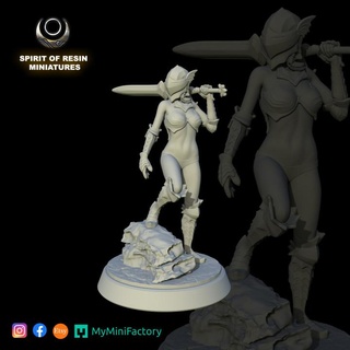 yla veba Ejderha ruh reçine masaüstü karakterler yaratıklar fantezi Evren kadın kız Kadın avcısı asker kızı karakter savaşçı kadını karakteri ağır askeri 3d print model - Mito3D