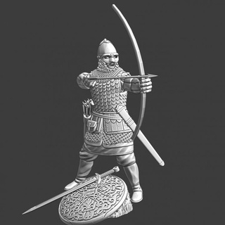 medieval noble russian archer northern crusades miniatures Tabletop Characters & Creatures Historical Universe arrow battle fantasy knight model soldier wargaming warrior alexander miniature infantry 28mm lake peipus nevsky 3d print model - Mito3D