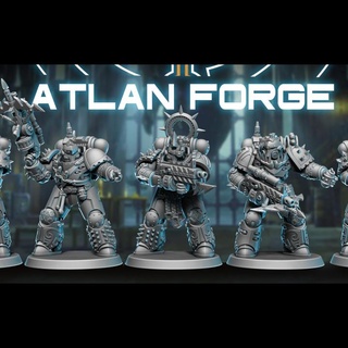 wai toa - teina kore void brothers atlan forge Tabletop Characters & Creatures Sci-Fi Universe 3d print mini sci-fi space miniature scifi tabletop wargame bits maori sharks 32mm grimdark 3d print model - Mito3D