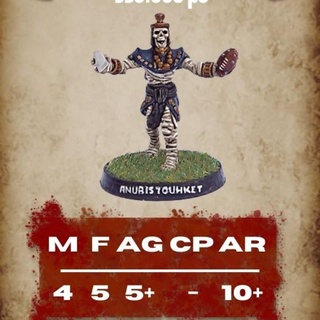 anubis touhk - fantasy football starplayer eskice miniature aron Tabletop Characters & Creatures Fantasy Universe bowl mummy undead warhammer blood tabletop wargame us 32mm 3d print model - Mito3D