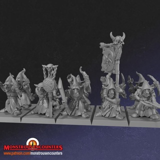 grotta goblin arcieri unità mostruoso incontri tavolo personaggi creature fantasia universo arciere arco notte oldhammer 3d print model - Mito3D