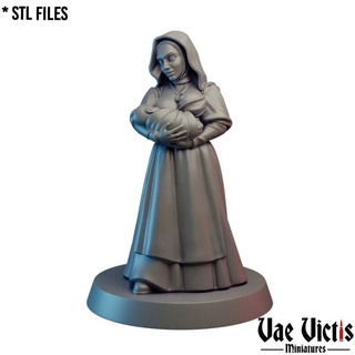 nursing mother pre-supported vae victis miniatures  Tabletop Tabletop Characters & Creatures Fantasy Universe Tabletop Tabletop Characters & Creatures baby fantasy love mother rpg woman child tabletop dnd nursing nurse breastfeeding supported  3d print model - Mito3D