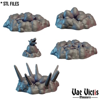 kobold nests pre-supported vae victis miniatures Tabletop 3D Printable Terrain Fantasy baby egg fantasy nest rpg wild tabletop dnd scenery camp 3d print model - Mito3D