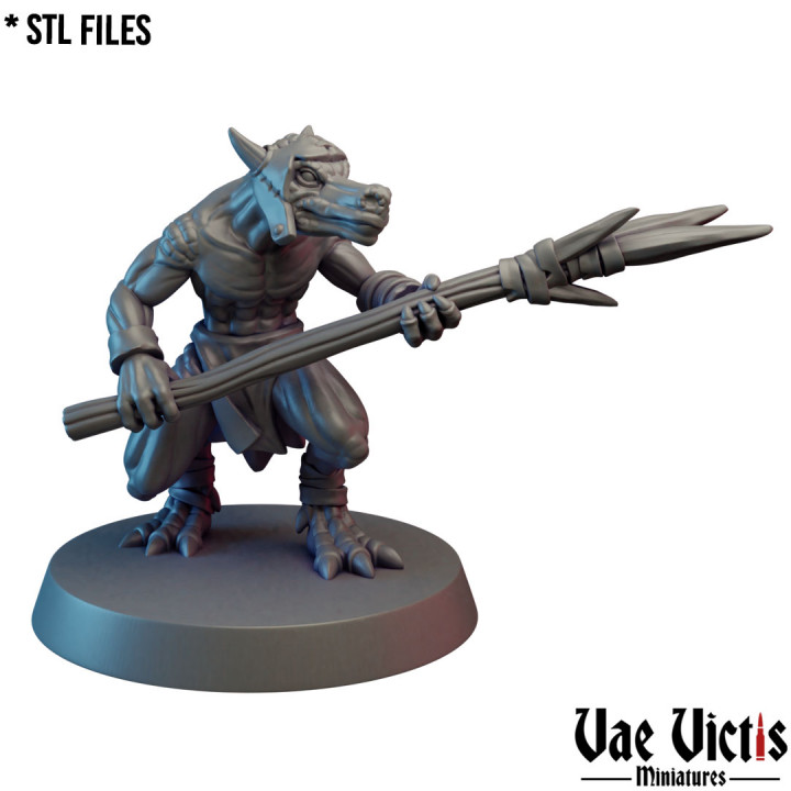 kobold 05 pre-supported vae victis miniatures Tabletop Characters & Creatures Fantasy Universe fantasy rpg spear warrior tabletop dnd supported 3D print model - Mito3D