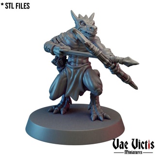 kobold 06 pre-supported vae victis miniatures Tabletop Characters & Creatures Fantasy Universe archer arrow fantasy rpg warrior bow tabletop ranger dnd supported 3d print model - Mito3D