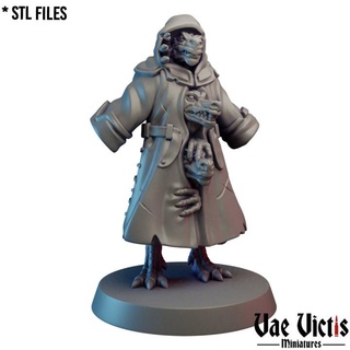 three kobolds trench pre-supported vae victis miniatures Tabletop Characters & Creatures Fantasy Universe fantasy fun rpg detective tabletop rogue dnd kobold supported 3d print model - Mito3D