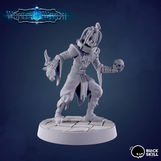 baron p1 elf warlock black skull studio Tabletop Characters & Creatures Fantasy Universe dagger elves 3d print model - Mito3D