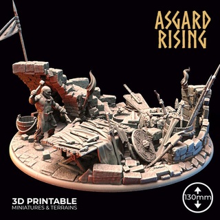 enigma aço diorama Asgard Aumentar miniaturas tampo mesa personagens criaturas fantasia universo ferreiro 3d print model - Mito3D