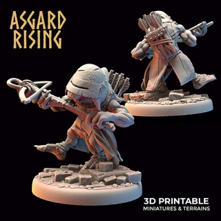 goblin crossbow modular test print sample asgard rising miniatures Tabletop Characters & Creatures Fantasy Universe free archer army creature detailed dragons dungeons fantasy green kickstarter mini monster rpg wargaming miniature base tabletop infantry wargame ranged d&d dnd squad 32mm kobold presupported pre-supported 2h tryme asgardrising 3d print model - Mito3D