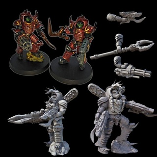 beetle occult terminators varied weapon options poses including sorcerer leader lex addams 40k miniature scarab resin terminator thousand sons ttrpg boi proxy manysons dusty dustyboi many-sons 999sons thousand-sons 3d print model - Mito3D