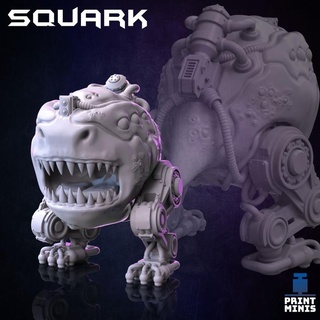Squark impression minis table personnages créatures Sci univers extraterrestre animal créature compagnie robot robotique sci cyberpunk squig 3d print model - Mito3D