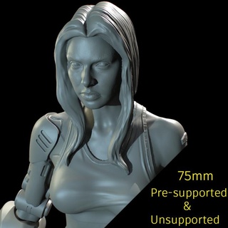 emily 75mm jeremy smith Tabletop Characters & Creatures Sci-Fi Universe armor female scifi mech cyberpunk techno 3d print model - Mito3D