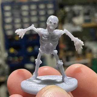 roaring skeleton nick bolton Tabletop Characters & Creatures Fantasy Universe bones mini tiny 3d print model - Mito3D