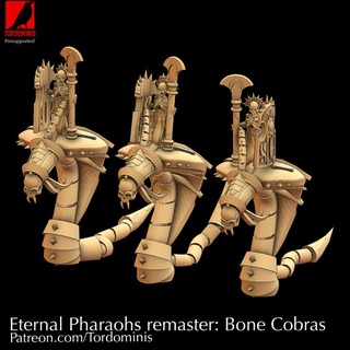 eternal pharaohs remaster bone cobras tordo miniatures Tabletop Characters & Creatures Fantasy Universe undead 10mm 15mm warmaster 3d print model - Mito3D