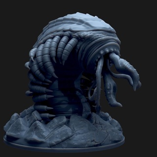 mutant worm 3dprintingrealms Tabletop Characters & Creatures Fantasy Universe insect earth dnd 3d print model - Mito3D
