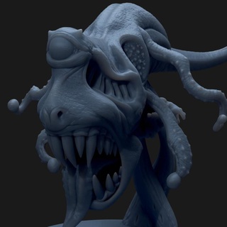 underwater eye monster 3dprintingrealms Tabletop Characters & Creatures Fantasy Universe dnd beholder eyemonster 3d print model - Mito3D