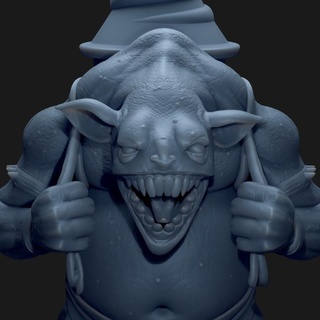 fat rocket goblin 3dprintingrealms Tabletop Characters & Creatures Fantasy Universe wargames dnd 3d print model - Mito3D